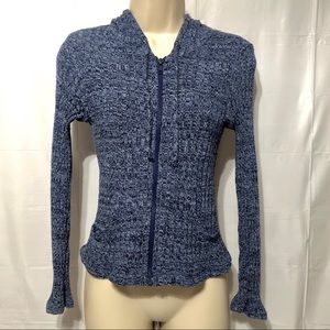 Charlotte Russe Hooded Zip Front Sweater